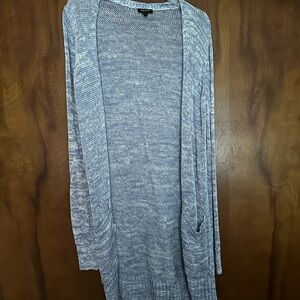 Worth Women's Light Gray Open-Front Cardigan